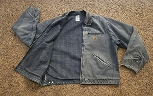 Chaqueta de Colección Carhartt Para Hombres 2XL Detroit J97 PTL “Gris Gasolina” Manta Forrada Y2K EE. UU. - Imagen 1 de 23