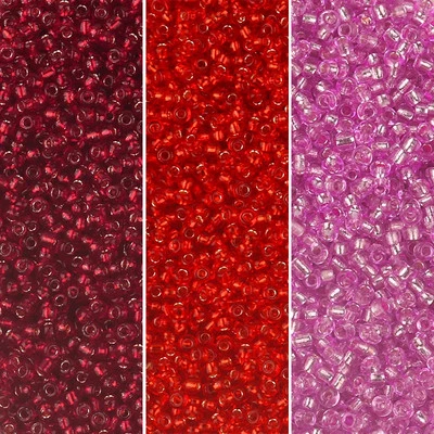 5750pcs Glass Seed Beads 2mm 20 Colors Spacer Red Mix for DIY Bracelet Necklace - Image 1 of 4