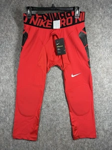 Nike Pro Hyperstrong gepolsterte 3/4 Kompressionshose rot MLB Baseball Softball Neu mit Etikett - Bild 1 von 11