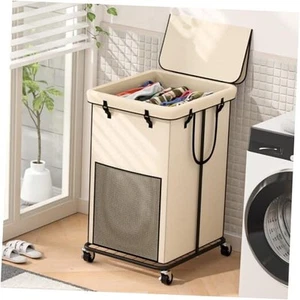 150L Large Laundry Hampers with Lid, Oxford Fabric Laundry Hampers, Metal - Picture 1 of 8