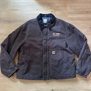 Vintage Carhartt XL J22 Quilt Lined Dark Brown Duck Arctic Jacket Norfolk Southern - Bild 1 von 13
