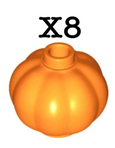 8 Nuevos Auténticos Lego - Calabazas Naranja - Accesorio Halloween Calabaza Vegetal - Imagen 1 de 1