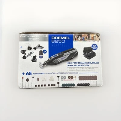 Dremel 8250 Akku-Rotationswerkzeug 12V Bürstenlos 65 Zubehöre 2 Akkus NEU OVP - Bild 1 von 4