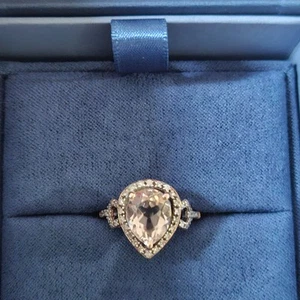 Morganite Diamond Ring - Picture 1 of 2