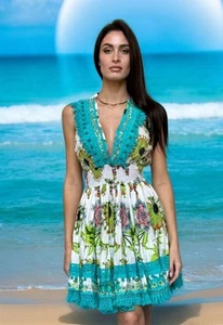 New Antica Sartoria Stunning Sleeveless Boho Dress - One Size - Picture 1 of 5