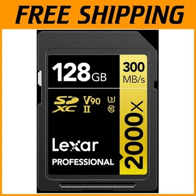 128GB Professional 2000x SD Card - UHS-II, C10, U3, V90 - Image 1 of 4