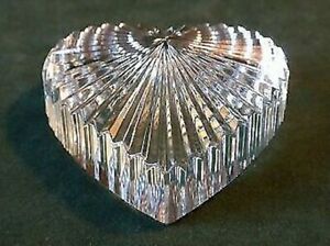 Large Waterford Crystal Clear Heart Desktop Paperweight Figurine Gift New