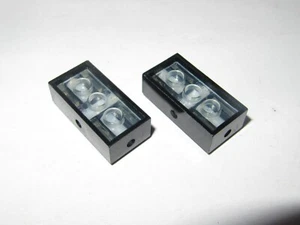 x2 LEGO BLACK Brick 2 x 4 with Wheels Holder 7049 (Transparent) Bottoms (White C - Picture 1 of 4
