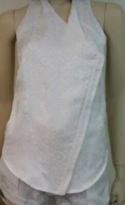 Chaleco Helmut Lang Facet Jacquard Blanco Pequeño $320. Foto 1 de 4