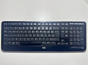 HP KG-0851 Keyboard Black Wireless QWERTY Multimedia Keys for Desktop - Picture 1 of 5