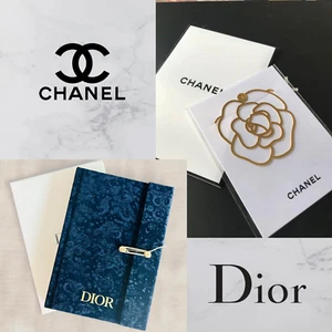 Christian Dior Journal Notebook Navy & CHANEL LA Collection Camellia Bookmark - Picture 1 of 17