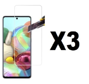 3 Pack Tempered Glass Screen, Anti Scratch, Bubble Free for Samsung Galaxy A71 - Picture 1 of 1