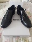 Moschino Ladies Leather Black Smart Shoes Size 5 /38 Brand New Boxed Classy...