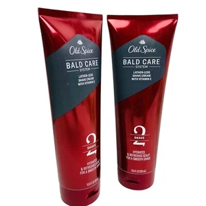 2 - Old Spice Bald Care System 2 Lather-Less Shave Cream With Vitamin E 6 FL OZ - Picture 1 of 2