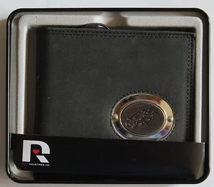 Schwarze Leder Geldbörse Lizenz NFL Football Philadelpia Adler Medaillon Brieftasche - Bild 1 von 10