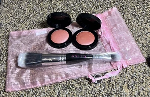 Lot Of 2 Mally Bounce Back Blush ROSE PETAL PINK, 0.17 oz Each x2 + 1 Brush - Picture 1 of 4