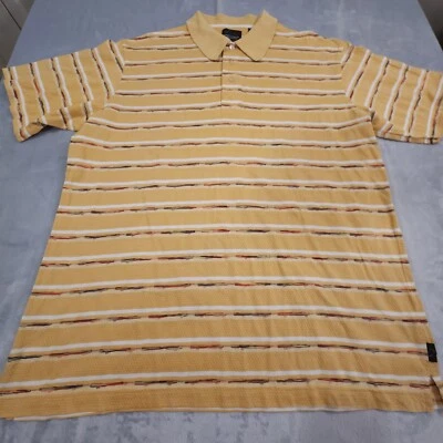 Polo Greg Norman Hombre Talla L - Rayas Color Dorado Algodón Mercerizado Foto 1 de 4