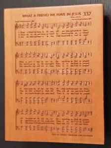 Caja de música grabada en madera de cerezo What A Friend we have in Jesus P Graham Dunn - Imagen 1 de 18