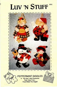 Ornamentos de Navidad Peppermint Giggles patrón artesanal de Luv 'N Stuff - Imagen 1 de 2