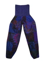 Boho Gypsy Hippy Harem Pant Cotton Patchwork PURPLE BAGGY Summer Yoga Pants S/M