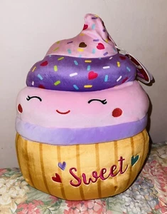 NWT New Squishmallows Kellytoy 12" Plush Kimmie the Cupcake Valentine's 2022 - Picture 1 of 4