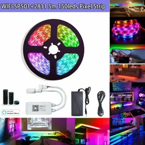 12V WS2811 Addressable led strip RGB Dream Color +WiFi APP controller+power set - Picture 1 of 9