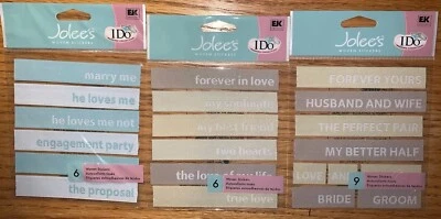 Lot Of 3 JOLEES WEDDING Title Husband Wife Better Half Bride Groom Soulmate Love - Image 1 of 4
