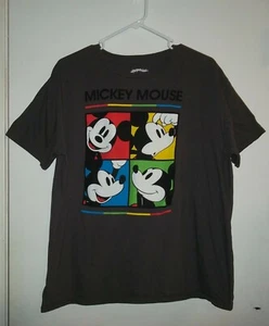 USED - DISNEY - MICKEY MOUSE - DARK GRAY TSHIRT - XL - Picture 1 of 2