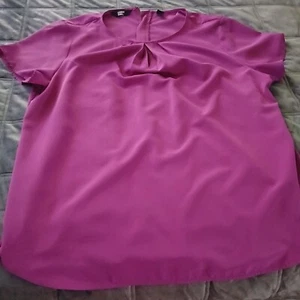 Lands' End Top Womens Plus Size 18   Short Sleeve. Purple  - Picture 1 of 9