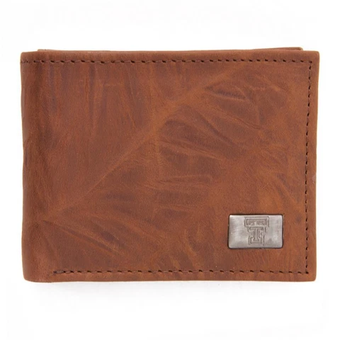Texas Tech University Wallet Bifold Leather Wallet Cover