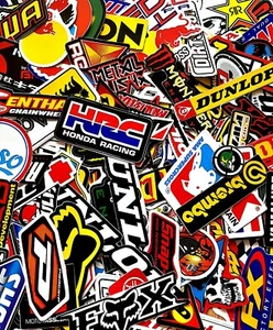 200PCS Vinyl Stickers Pack Motorcycle Racing Motocross Helmet Car Decal Random - Picture 1 of 12