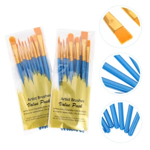 Juego de 20 pinceles al óleo para pintura acrílica con detalles de suministros de arte infantil - Imagen 1 de 12