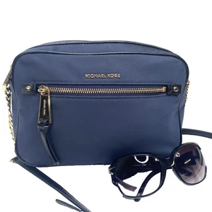 :City Chic MICHAEL KORS Shoulder Bag Polly E/W Crossbody Admiral Blue - Picture 1 of 12