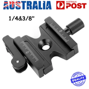 1/4"&3/8" Arca Quick Release Plate Clamp Camera Tripod Mount Adapter Arca Swiss - Picture 1 of 11