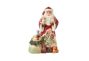 Jim Shore Heartwood Creek Santa with Pet Cats and Dogs Figurine- Stone Resin - Picture 1 of 7