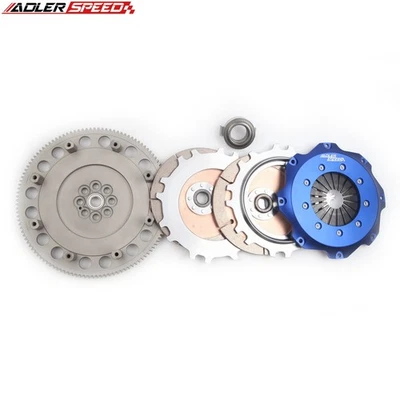 8.5" Racing Clutch Twin Disc & Flywheel For HONDA ACCORD PRELUDE H22 H23 F22 F23 - Image 1 of 4
