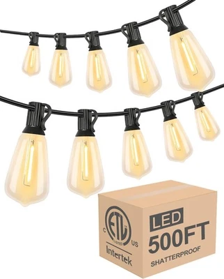 Solar String Lights LED 48 - 500Ft Outdoor String Lights Shatterproof Waterproof - Image 1 of 4