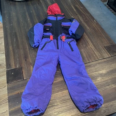 Traje de esquí Obermeyer para niños traje de nieve de una pieza babero de nieve Summit retro vintage talla 6 Foto 1 de 4