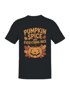 Pumpkin Spice Autumn Vibes Men's T-shirt - Picture 1 of 6