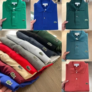 2025 Classic Lacoste Men's Polo Short Sleeve Mesh Regular Shirt M-XXXL - Picture 1 of 23