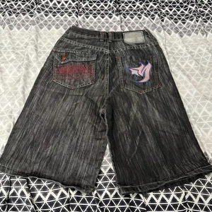 Mecca Y2K Pantaloncini Grigio Denim Baggy Jorts Hip Hop Streetwear Ragazzo 10 Donna 28 - Foto 1 di 13