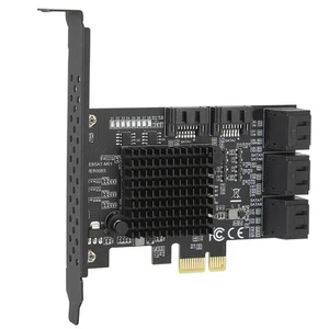 PCI E To SATA3.0 Expansion Card 8 Ports Adapter Riser Card Desktop Computer A FY - Afbeelding 1 van 9