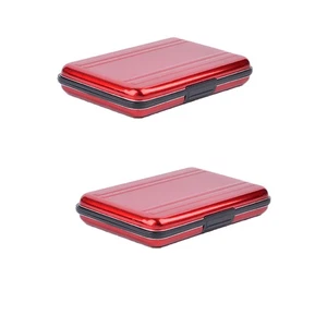 Rot SDXC Aufbewahrung Aluminiumgehäuse Micro SD Karten Halter Case Speicherkartenbox 2 Stück - Bild 1 von 13