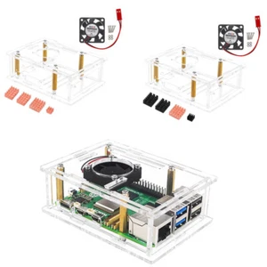 Estuche transparente acrílico Raspberry Pi 5 con ventilador + disipador térmico - Imagen 1 de 15