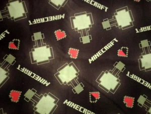 minecraft video game kids fun fabric 15 by 9 inch - Picture 1 of 2