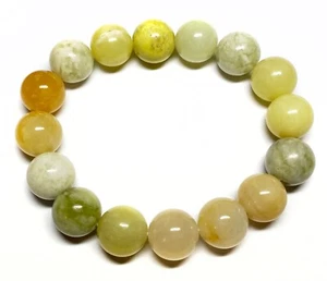 Wunderschönes Armband aus dem Edelstein Jade in Kugelform Ø-12 mm - Picture 1 of 2