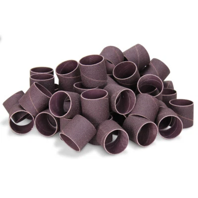 Bandas espirales de óxido de aluminio de 1/2" x 1/2", sin mangas de lijado de regazo - Paquete de 50 Foto 1 de 4