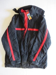 Mens Marlboro Gear Coat Zip Out Fleece Lining Snap Off Hood Black NOS Small - Picture 1 of 10