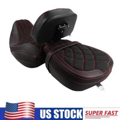 Driver Passenger Seat Rider Backrest Pad For Harley CVO Road Glide Ultra Limited - Изображение 1 из 4
