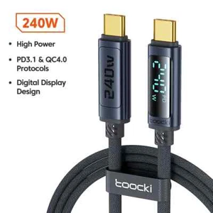 240W USB C To USB Type C Cable PD Fast Charging Wire For iPhone 16 15 MacBook AU - Picture 1 of 8